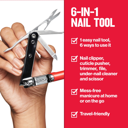 6-In-1 Nail Tool: Heavy Duty Nail Clipper